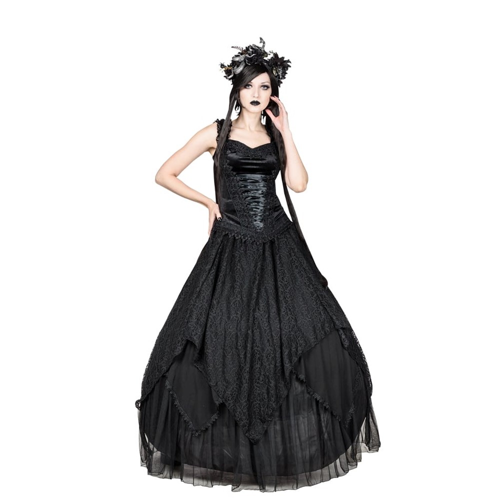 Sinister - 1254 Maxi jupe longue - Noir